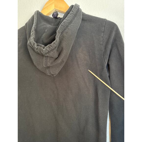 Y2K Lucky Brand Asian Floral Full Zip Hoodie Small Grunge Cherry Blossoms Black - Picture 5 of 9